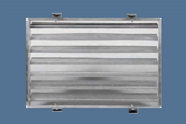 Mill-finish aluminum grille assembly