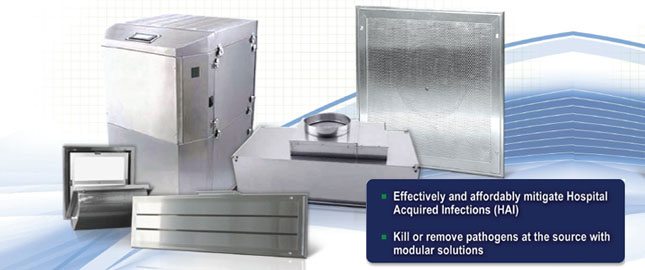 AirGuide product family including plenums, grilles and filter units