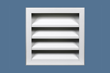 Stationary aluminum exterior louver