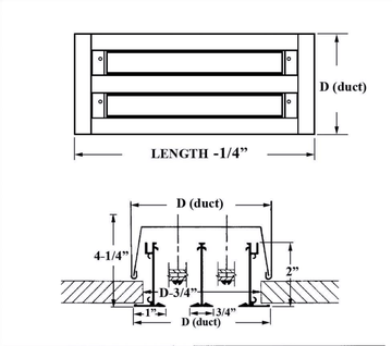 ASD TYPE I - Linear diffuser