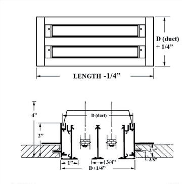 ASD TYPE II - Linear diffuser