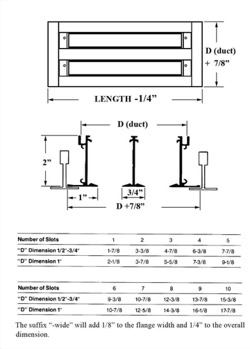 ASD TYPE V - Linear diffuser