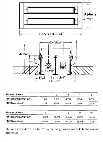 ASD TYPE VI - Linear diffuser