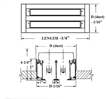ASD TYPE VIII - Linear diffuser