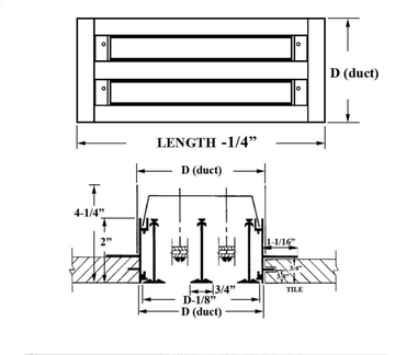 ASD TYPE XII - Linear diffuser