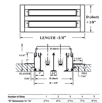 ASD TYPE XVI - Linear diffuser