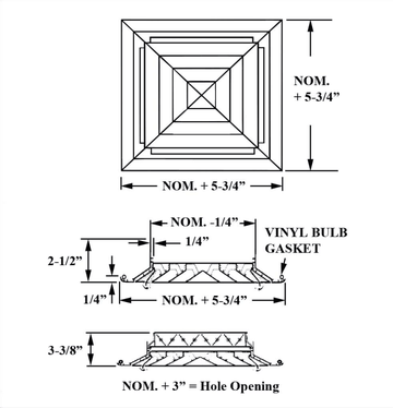 AVP-A-FM, AVP-A-FM-OB - Ceiling diffuser