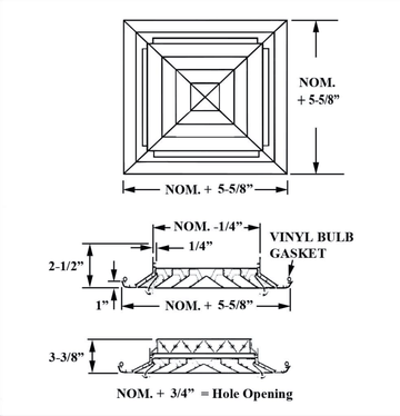 AVP-A-S, AVP-A-S-OB - Ceiling diffuser