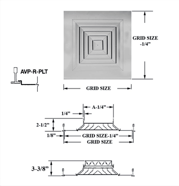 AVPPLT, AVPPLTOB - Ceiling diffuser