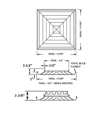 AVPS, AVPSOB - Ceiling diffuser