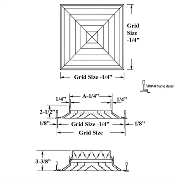 AVPT, AVPTOB, AVPR, AVPROB - Ceiling diffuser