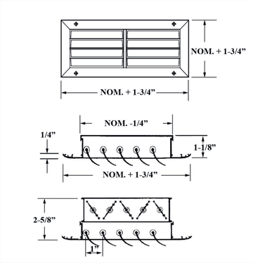 CLD1, CLDOB1, CLD2, CLDOB2 - Linear diffuser