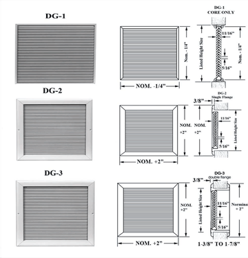 DG-1, DG-2, DG-3 - Return grille