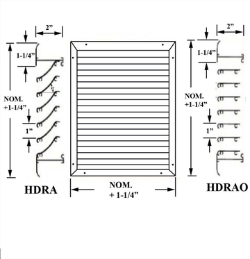 HDRA, HDRAO - Return grille