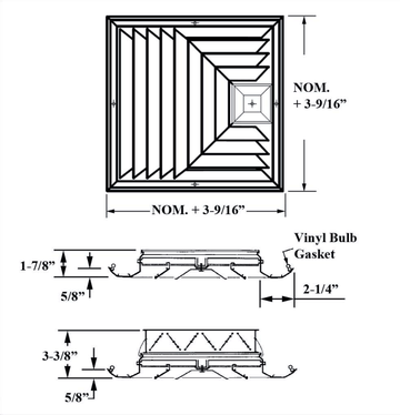 JS3, JS3OB - Ceiling diffuser
