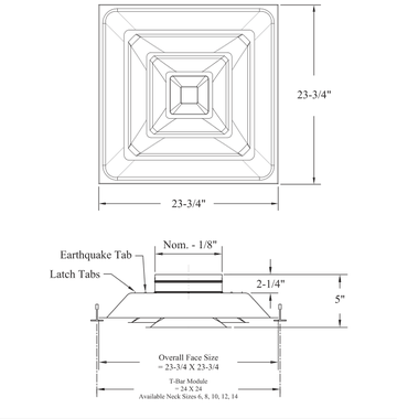LCDT - Ceiling diffuser