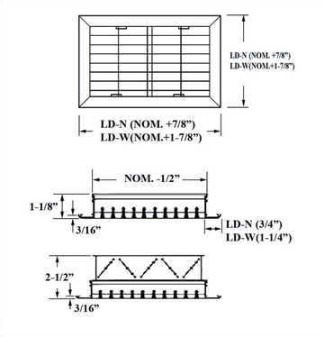LD, LD-OB - Linear diffuser