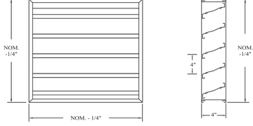 OL-4-CHANNEL-J BLADE, OL-4-CHANNEL-K BLADE - Louver
