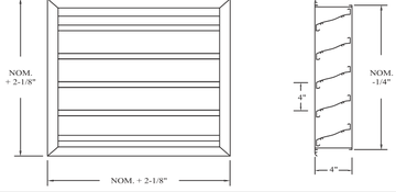 OL-4-FLANGE-J BLADE, OL-4-FLANGE-K BLADE - Louver