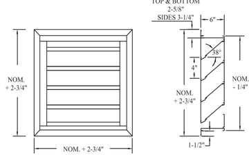 OL-6-DB-FL, OL-6-DB-CH - Louver
