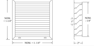 OL2-FLANGE-J BLADE, OL2-FLANGE-CHEVRON BLADE - Louver
