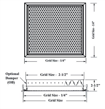 PCRT, PCTROB - Ceiling diffuser