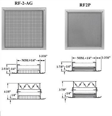 RF2-AG, RF2-AG 1X1X1, RF2-P - Return grille
