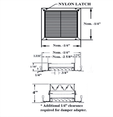 RF2T, RF2OBT - Return grille