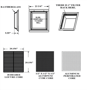 RF3TLFGB, RF3TAGFGB, RF3TPFGB - Return grille