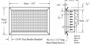 T-VH, T-HV - Supply grille