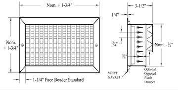 VHME, VHMEOB, HVME, HVMEOB - Supply grille