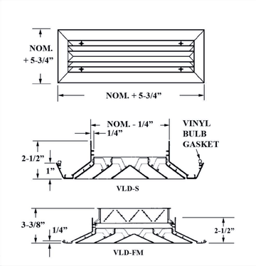 VLD-S, VLD-S-OB, VL-DFM, VLD-FM-OB - Linear diffuser
